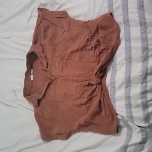 Lush Orange Twist Crop Top